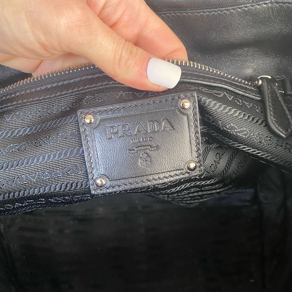Vintage Prada Nappa Ruffle Handbag (authentic with papers)